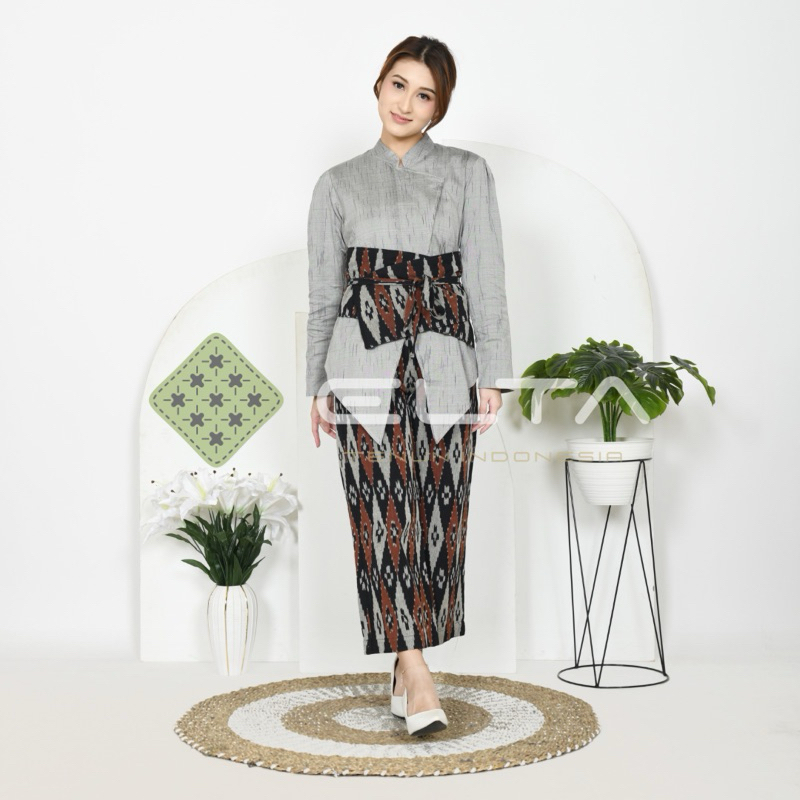 one set kebaya janggan obie belt celana panjang tenun baju tradisional couple