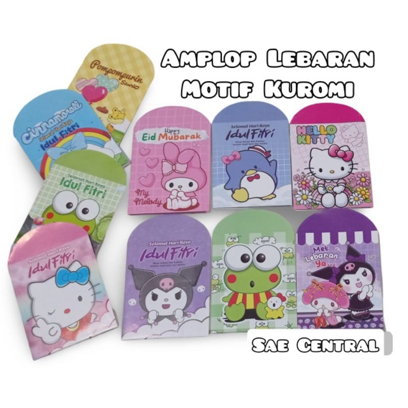 

100 Pcs Amplop Lebaran Motif Kuromi - 10 Pack Amplop Lebaran Murah - Amplop Lebaran Karakter -Amplop Lebaran Siap Pakai