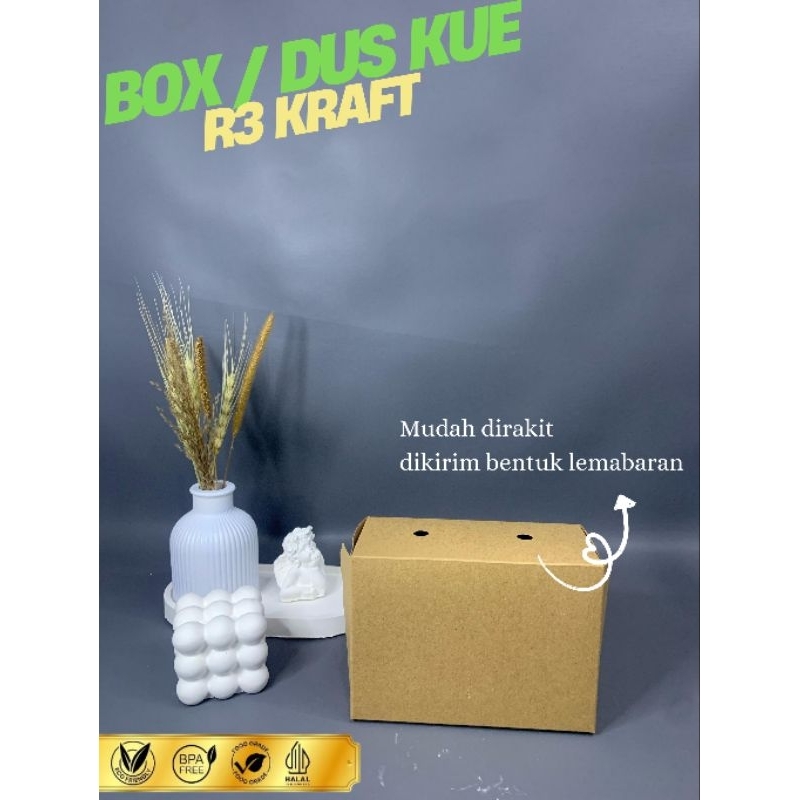 

Dus Snack Kraft R3 Kraft [15 cm x 10,5 cm x 7 cm] Kotak Dus Kue / Dus Snack Renda Non Laminasi [ketebalan 300 Gsm]