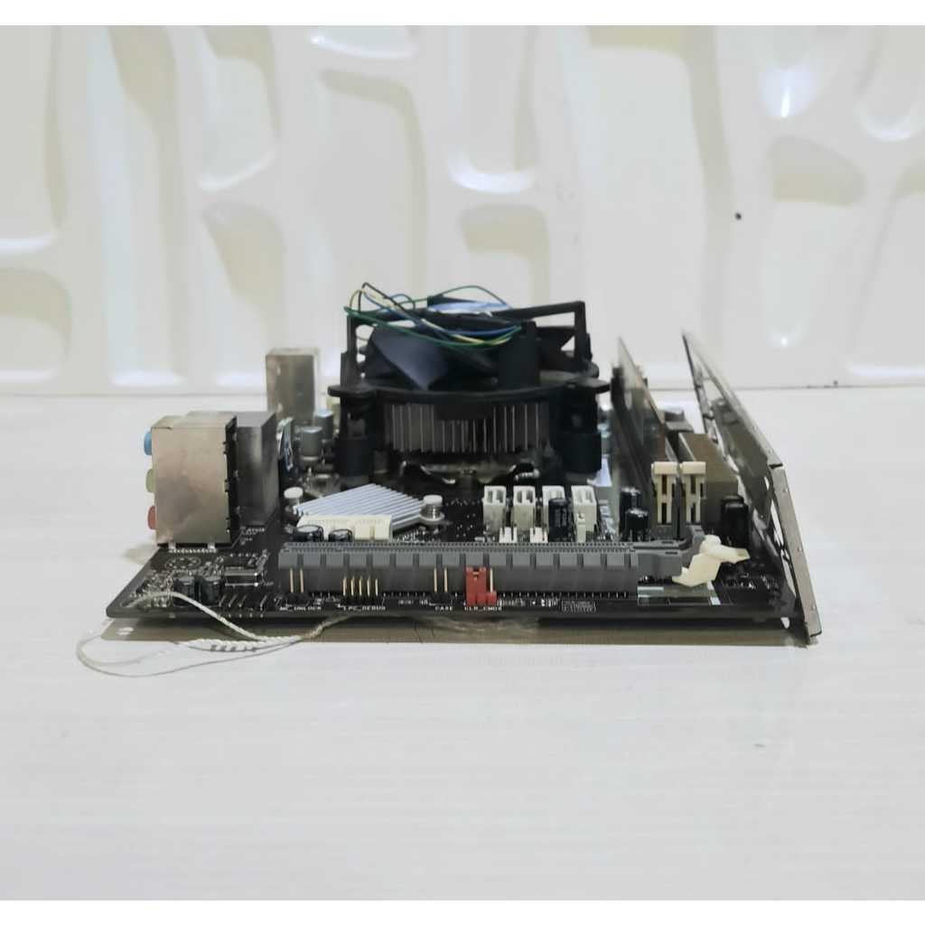 Paket Motherboard Mobo Siap Pakai ECS H61H2-MV LGA 1155 Processor i3 Gen 2 + RAM & FAN Second Bergar