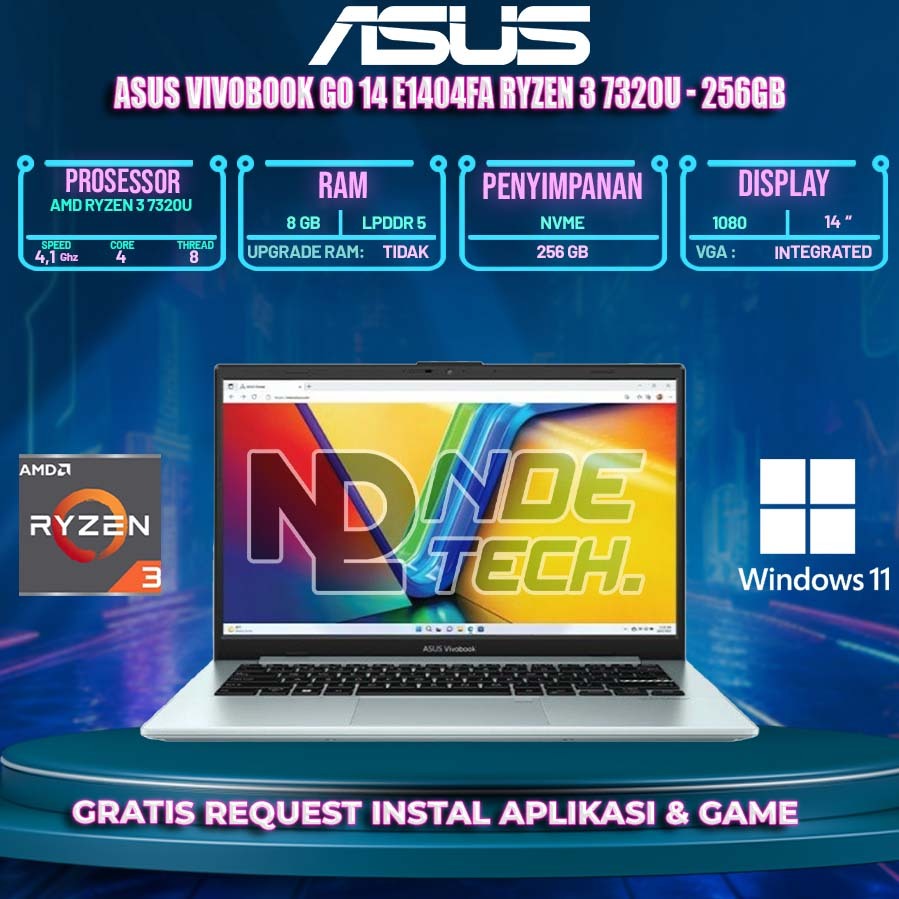ASUS Vivobook Go 14 E1404FA Ryzen 3 7320U