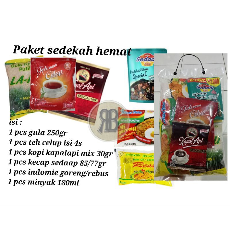 

PAKET SEMBAKO MINI SEDEKAH HEMAT MURAH berbagi - syukuran - santunan - jumat berkah