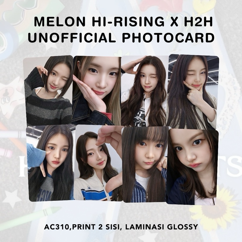 [SET] HEARTS2HEARTS X HI RISING MELON Unofficial Photocard Set Carmen Jiwoo Yuha Stella Juun A-na Ye