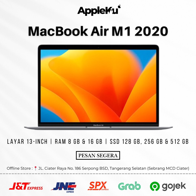 MacBook Air M1 2020 13-inch | Ram 8 GB 16 GB | SSD 128 GB 256 GB 512 GB