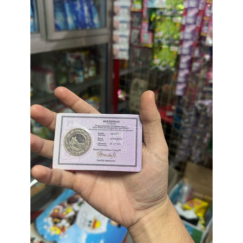 Koin perak 5 Dirham