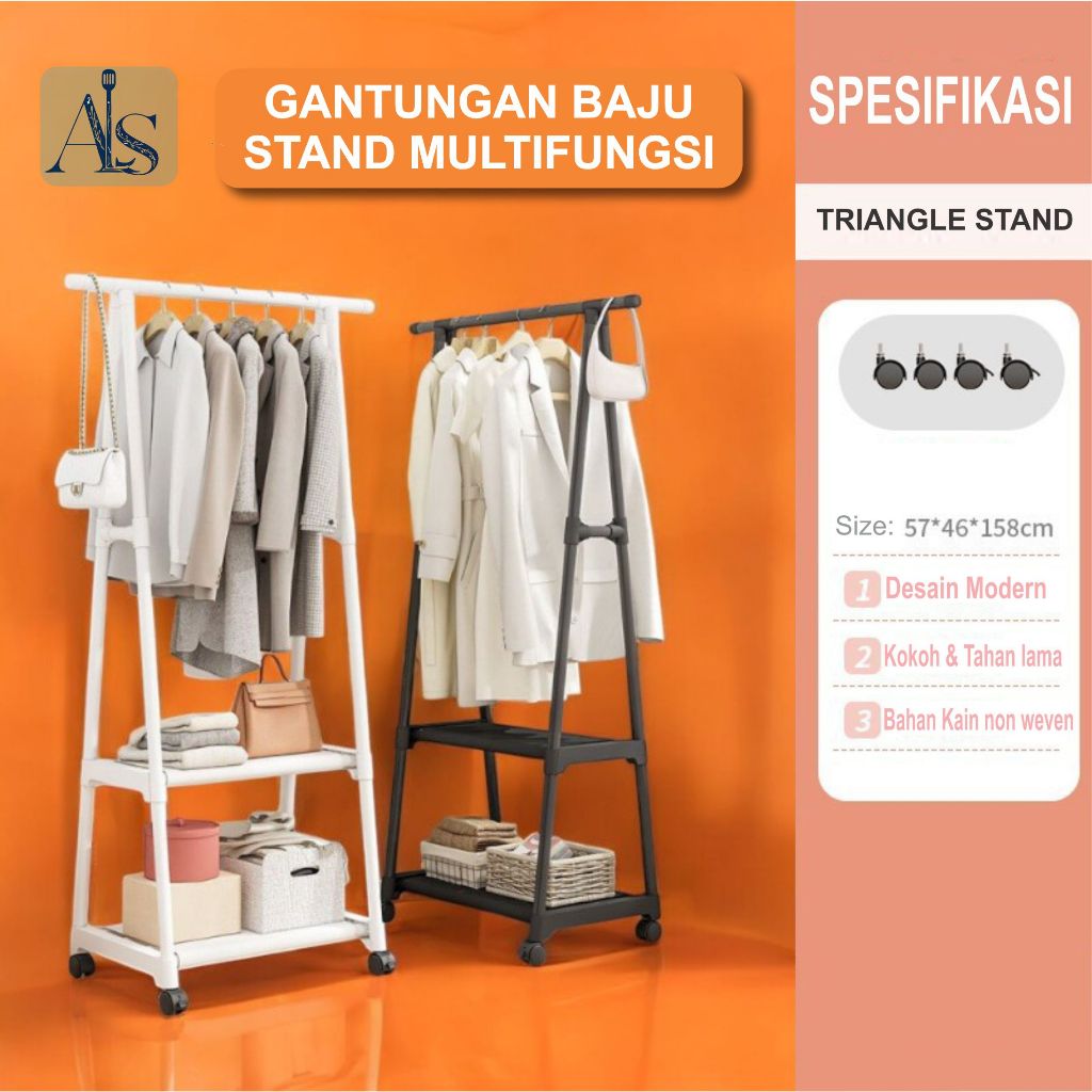 [ALS Yumi] Gantungan Baju Multifungsi gantungan baju berdiri - Rak Buku Gantungan pakaian gantungan 