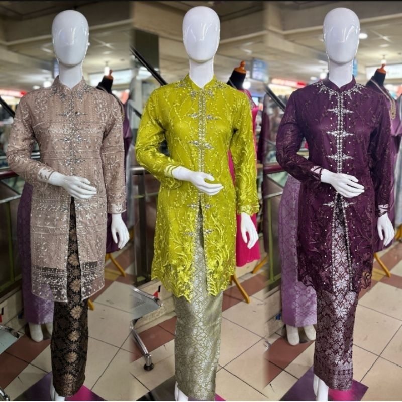 Setelan Tunik Busui Payet Alea / Kebaya Pesta / Kebaya Modern / Kebaya Terbaru