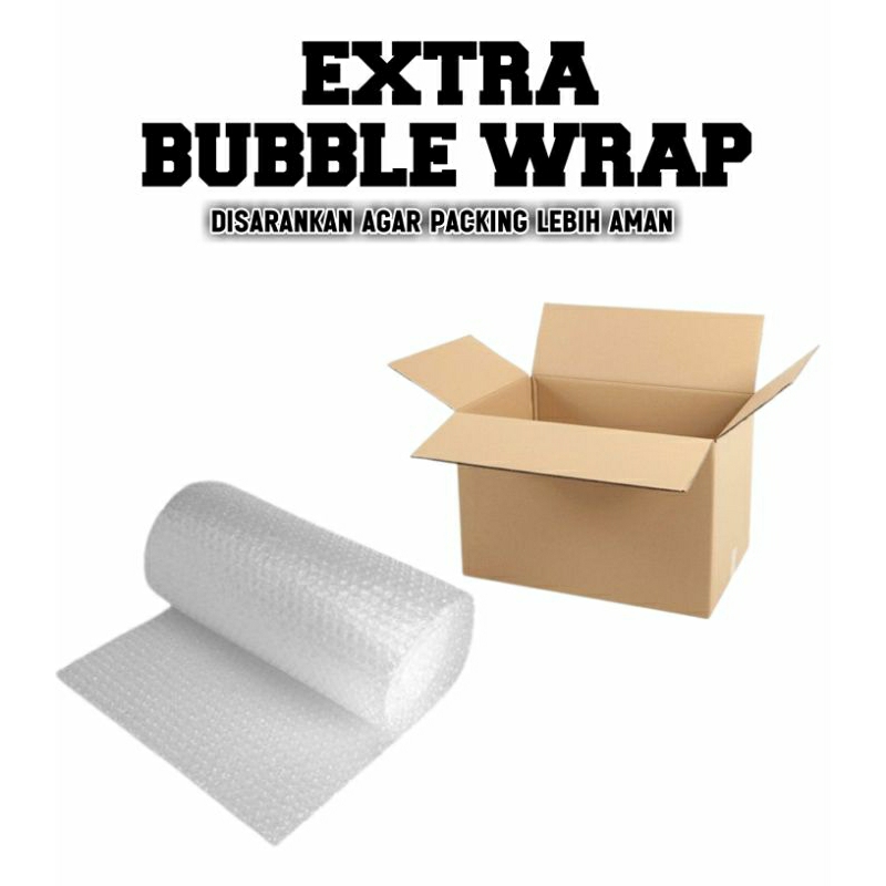 

Paket extra packing tambahan kardus/bubble wrap untuk body halus supaya paket lebih aman