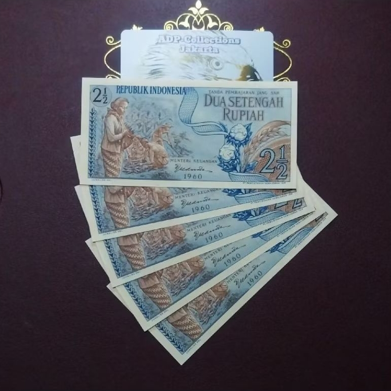 Uang kuno 2½ rupiah sandangpangan 1960