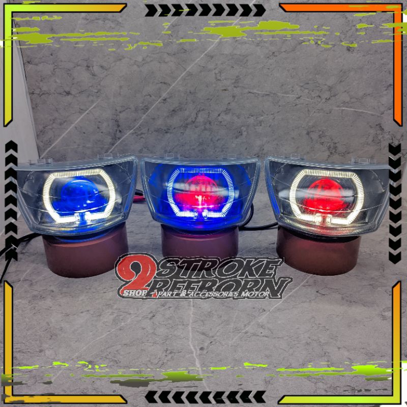 Reflektor lampu depan Custom Ala biled 3,5 inc f1zr vega old