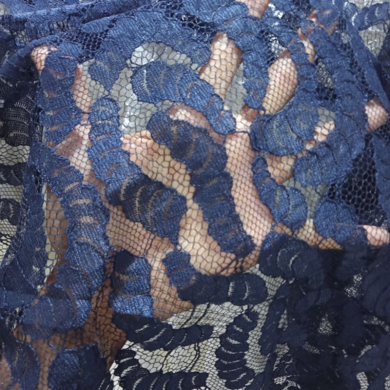 Kain Brokat Semi Prada - Kain Brokat Motif Bunga Import - Kain Brokat Lace Prancis - Kain Brukat War