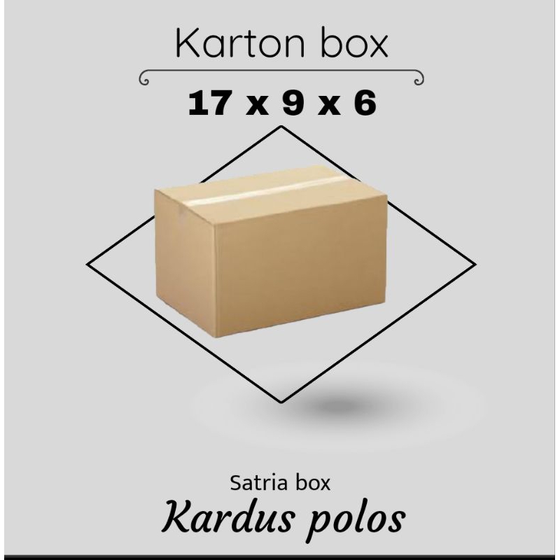 

Kardus Polos Karton Box 17 x 9 x 6