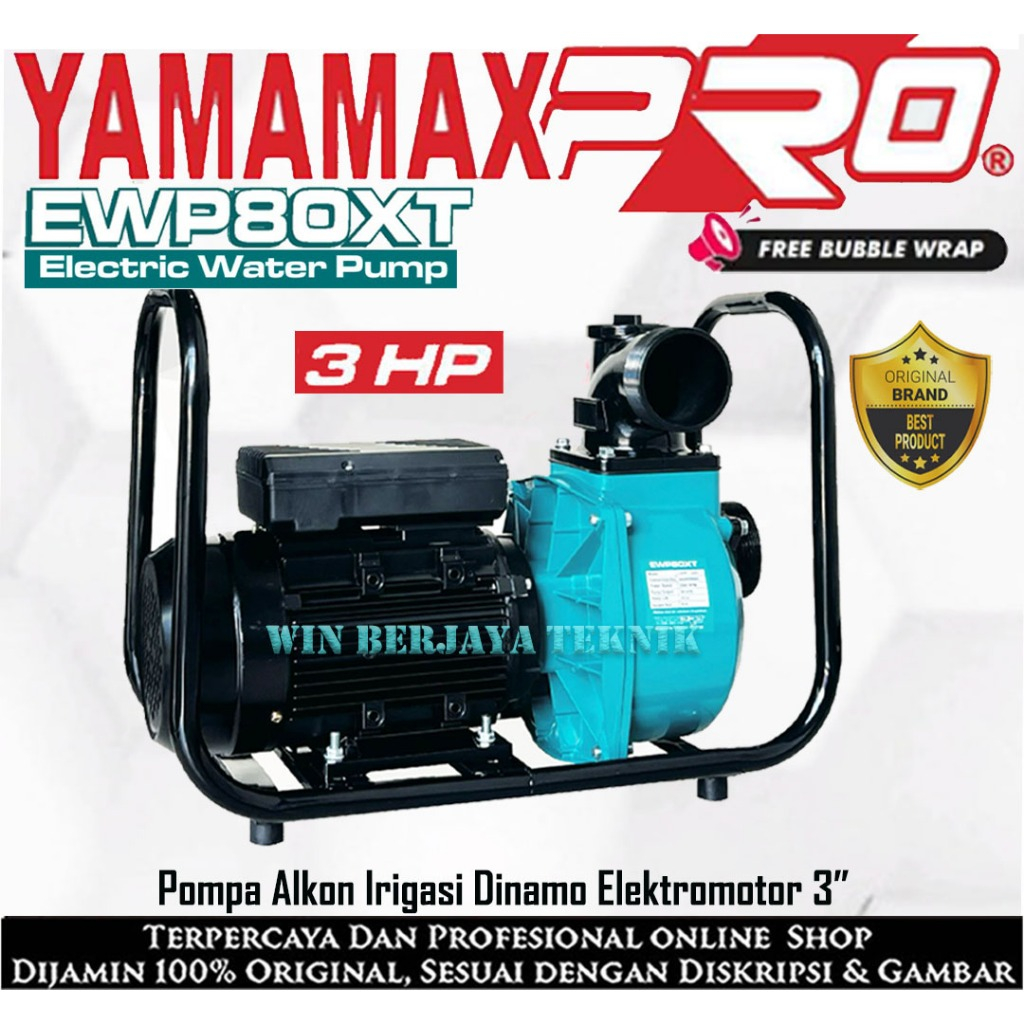 YAMAMAX PRO EWP 80 XT Pompa Alkon Air Dinamo Listrik 3 Inch Pompa Irigasi Sawah 3Inch EWP80 EWP 80