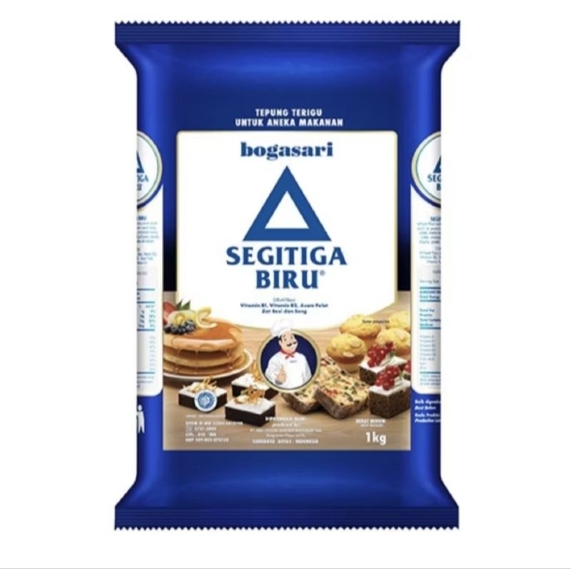 

Segitiga Biru Kemasan Premium 1kg | tepung protein rendah