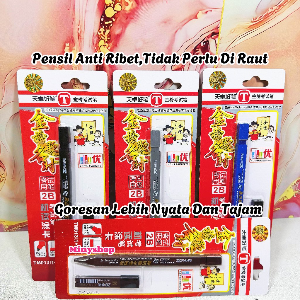 

Pensil Khot Kaligrafi Arab +Refill Isi Pensil/Pensil Khat/Pensil Mekanik 2B