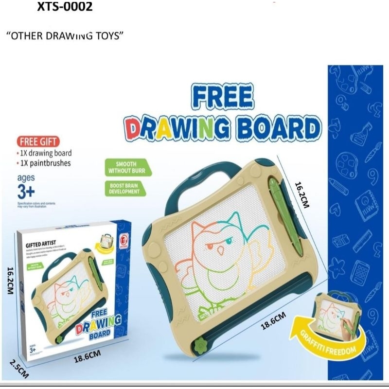 Mainan Anak Papan Tulis / White Board Edukasi XTS-0002 / Papan Tulis Magnet Drawing Board