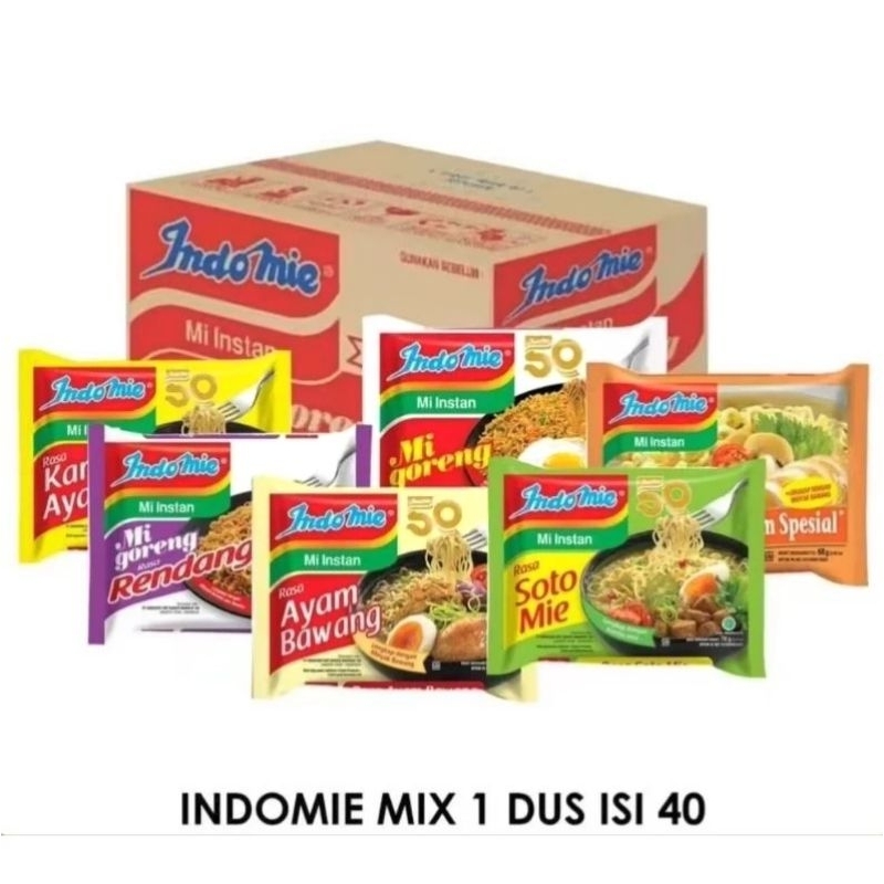 

Indomie MIX | Goreng | Rendang | kriuk | Kari Ayam | Soto Spesial | Ayam Bawang & Rasa Lain