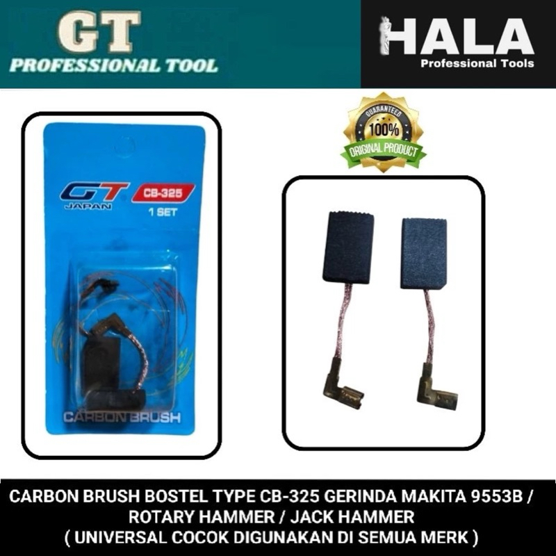 GT - CARBON BRUSH / BOSTEL TYPE 325 - GERINDA 9553B MAKITA