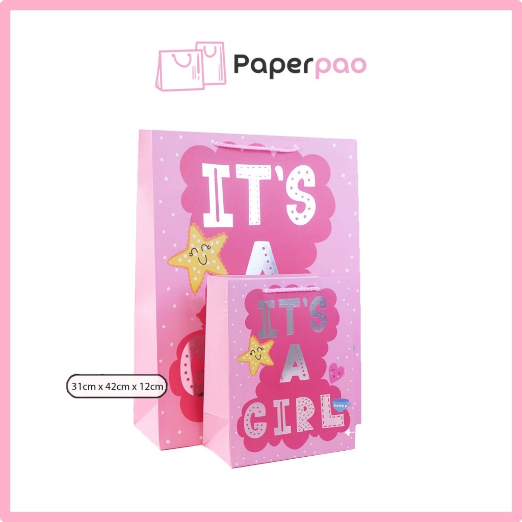 

PAPERPAO - PAPERBAG BOY & GIRL Kantong Kertas Tas Ulang Tahun Birthday Goodie Bag Paper bag murah