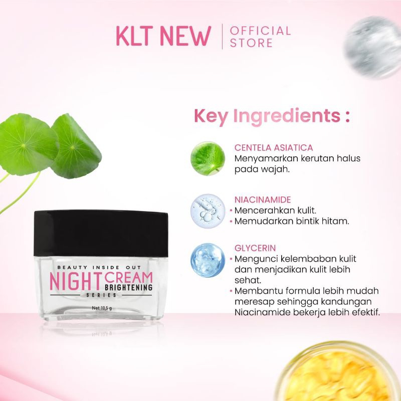 Cream Malam KLT New BPOM / Cream Night KLT New Black / Cream Malam KLT Hitam