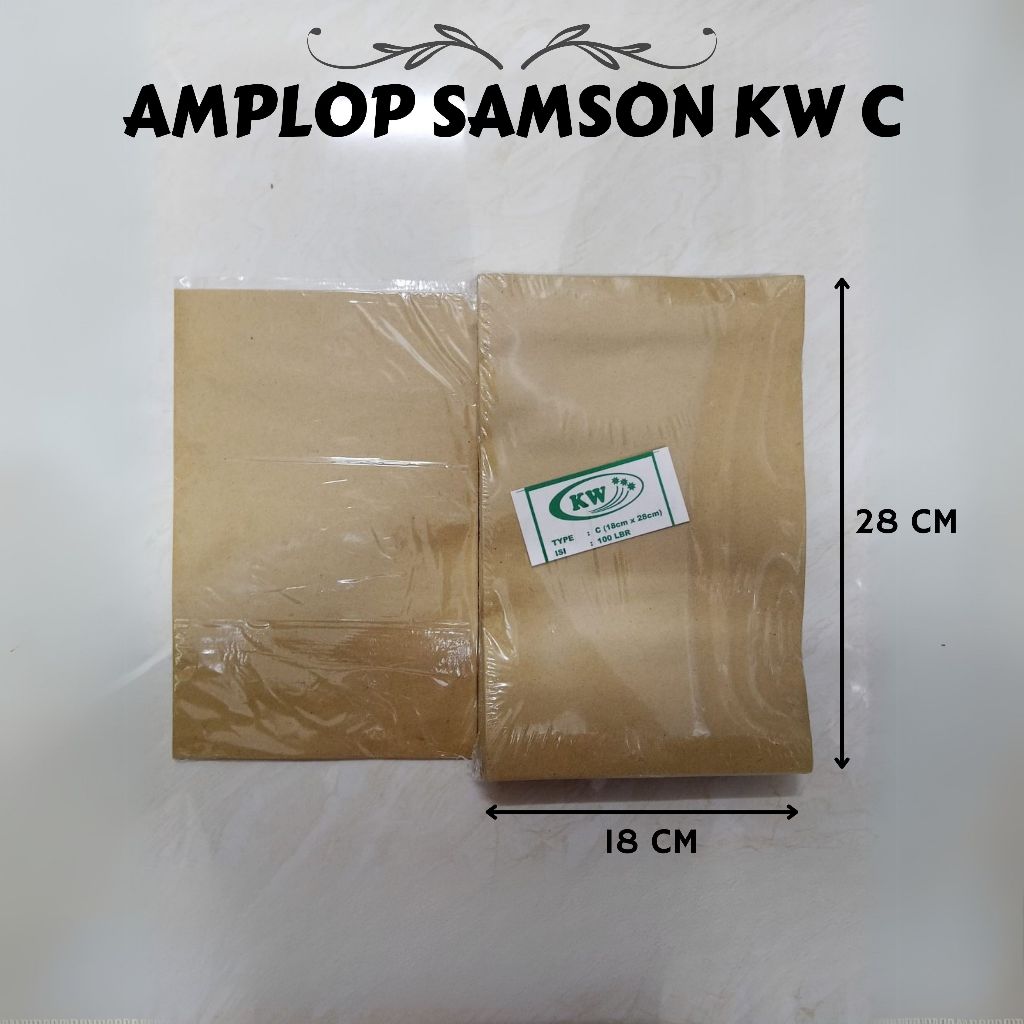 

Amplop Coklat SAMSON C 18x28 CM