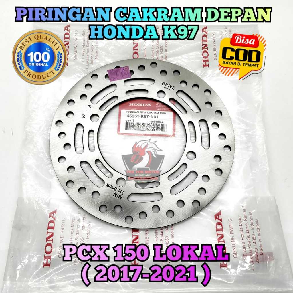 Cakram Depan K97 Motor Honda PCX 150 LOKAL CAKRAM REM DISK DISC PIRINGAN Brake Blake Ahm Kualitas as