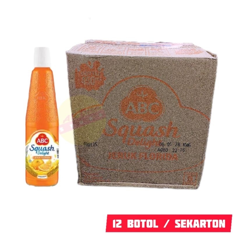 

Sekarton Sirup Abc Squash 450ml Jeruk Florida 12 Botol Grosir Syrup