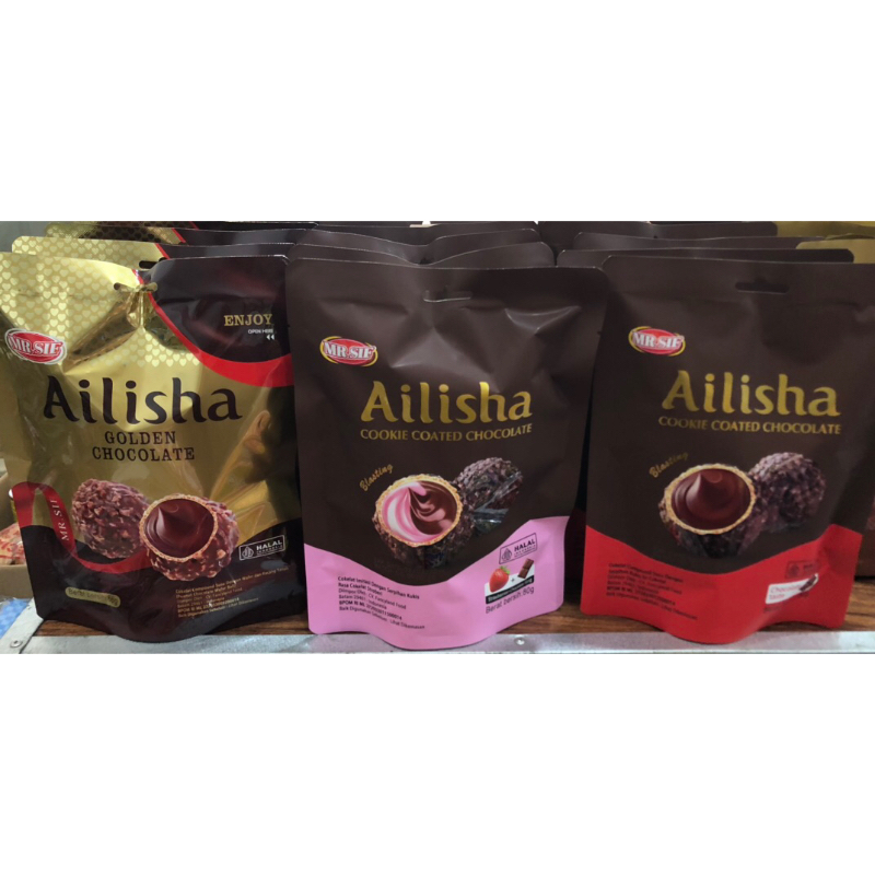 

[MR.SIF] Ailisha Cookie Coated Chocolate 80gr & 66gr