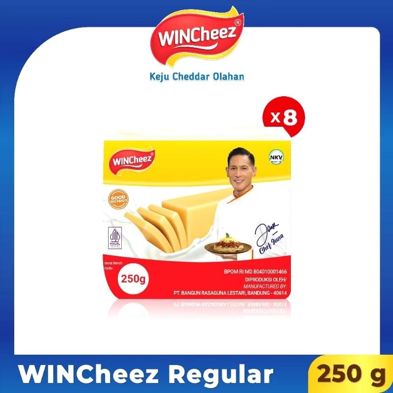 

Keju Cheddar Winchez Reguler 2kg (isi 8x250gr)