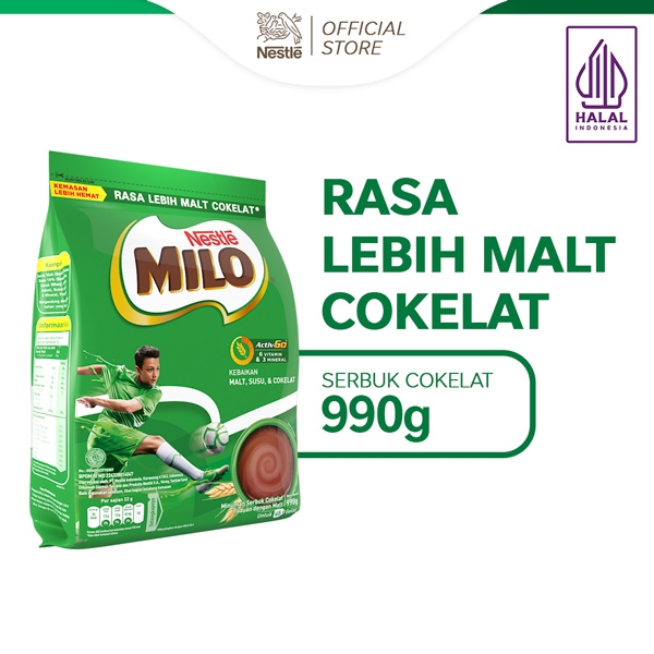 

MILO ACTIV-GO Susu Coklat Pouch/ Kaleng 990 Gr