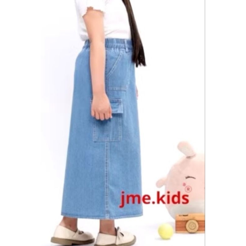 Jme kids rok cargo - rok cargo jeans 7/9 anak perempuan usia 2th-9th