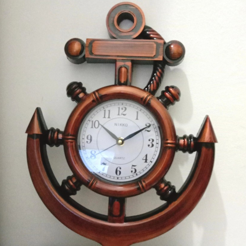 jam dinding jangkar kapal unik