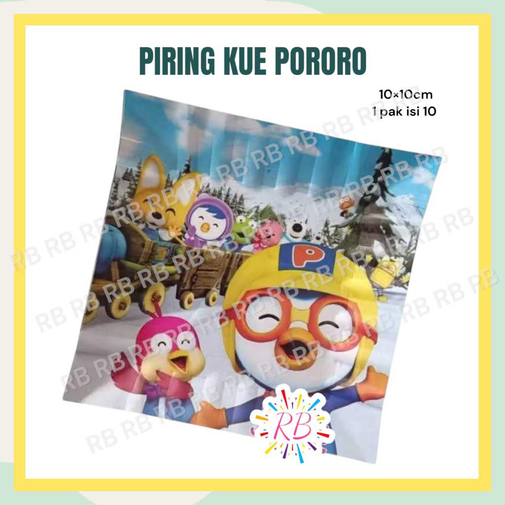 Piring PORORO / Piring Kue Ulang Tahun PORORO