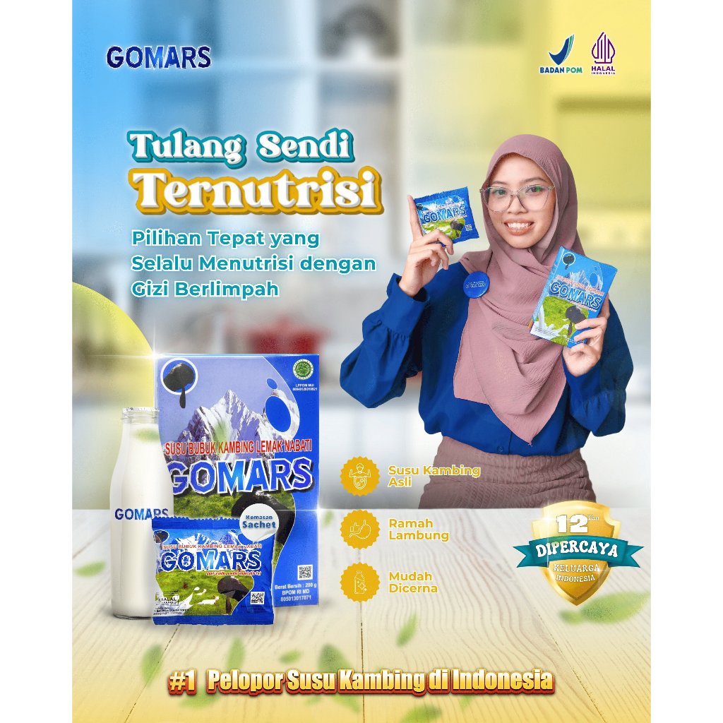 

GOMARS Susu Kambing Ettawa Bubuk - Halal & BPOM