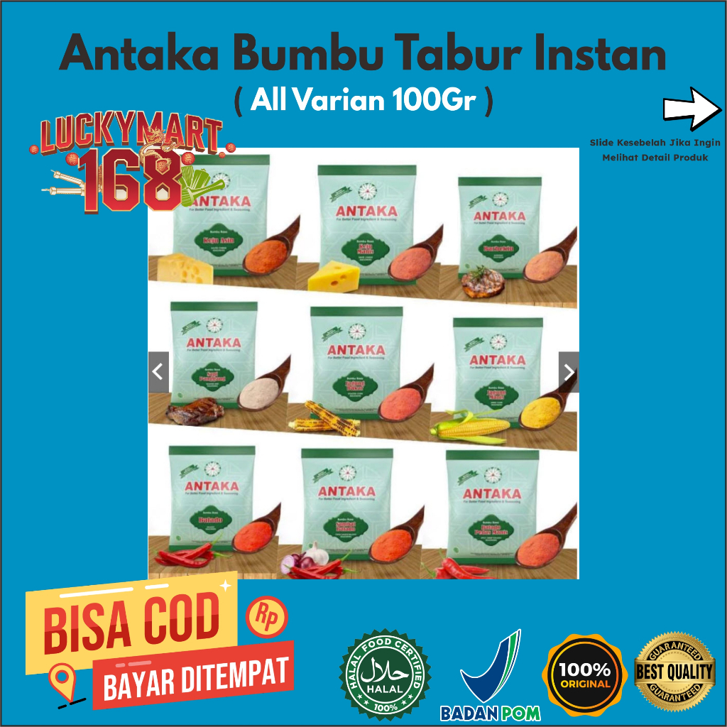 

Antaka Bumbu Tabur Instan / Bumbu Dapur Semua Varian Rasa 1 Pcs x 100Gr