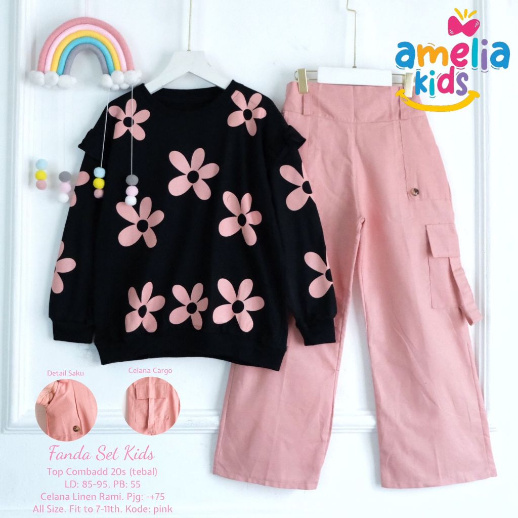 [READY STOCK Amelia Kids] FANDA / RASIDA / ARSYLA / FILAN / HYPE / BETRIS / NEW DAY  SET KIDS SETCEL