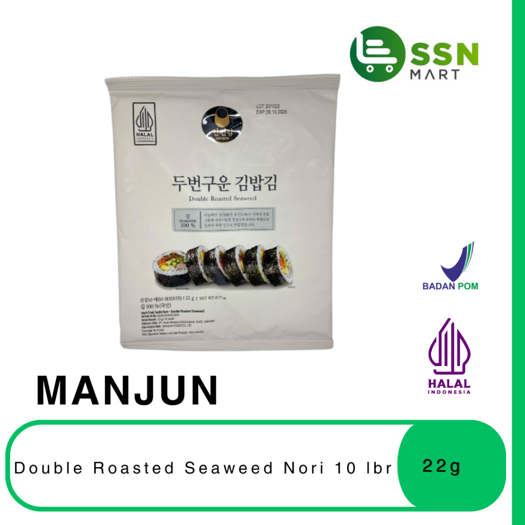 

SSNMart Manjun DOUBLE Roasted Seaweed Nori 10Sht