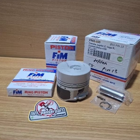 FIM2//PISTON KIT MENTAH PEN 13 MM 53,5/54/54,5/55/55,25 MM BASIC YAMAHA JUPITER Z BORE UP DOM FORGED