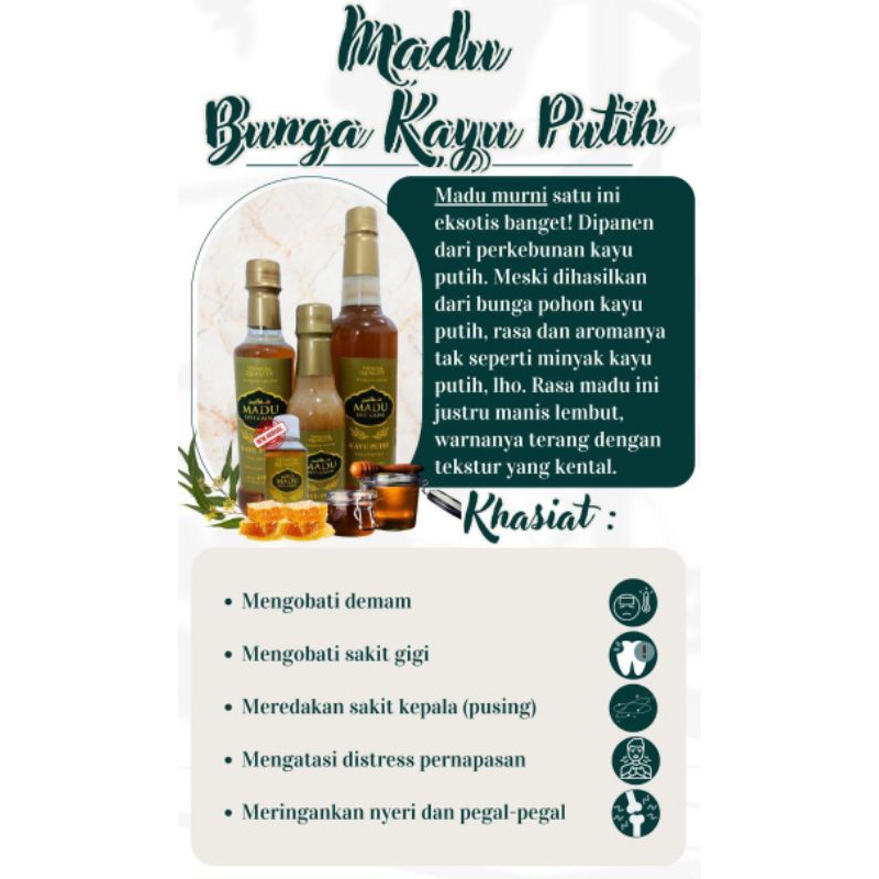 

Madu Nektar Bunga Kayu Putih Syifa'aini Murni Ruqyah Inside Asli Madu Mentah Raw Honey Kemasan Botol Plastik Bening