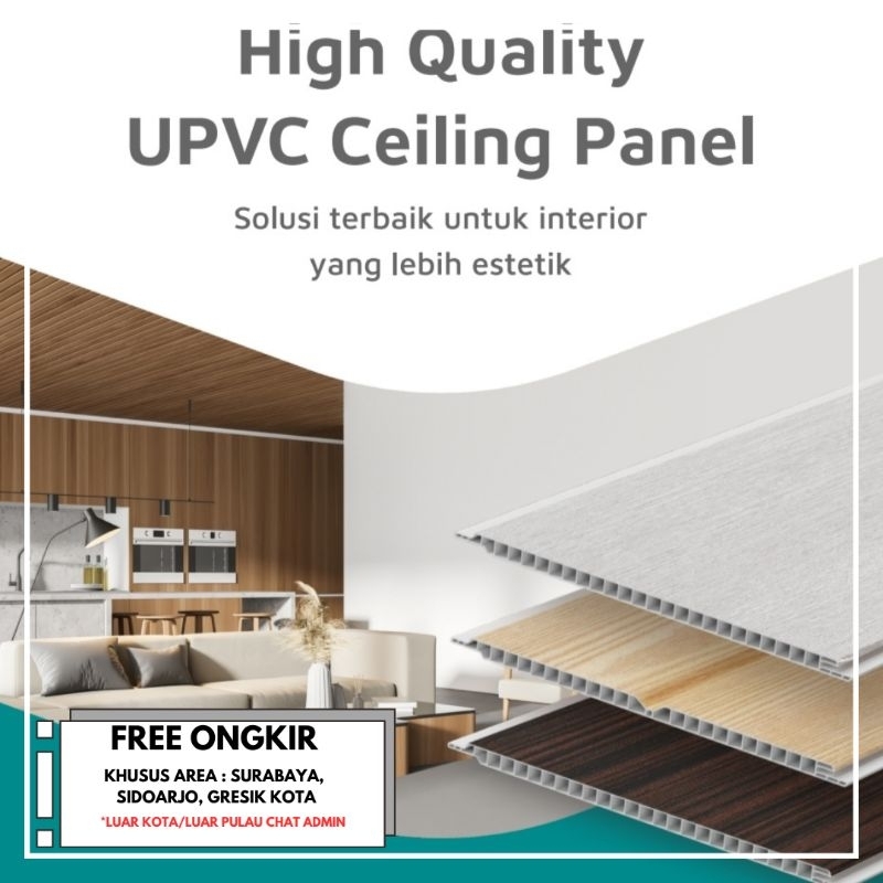 TERMURAH PLAFOND / PLAFON PVC 4 METER MATT ESTETIK MODERN BANYAK MOTIF HARGA PER LEMBAR