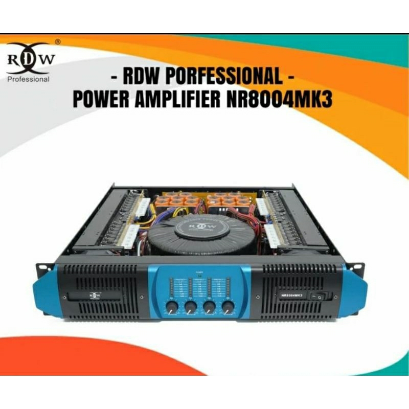 Power amplifier RDW NR8004MK3 Original class H  4x800watt(Bonus Kaos)