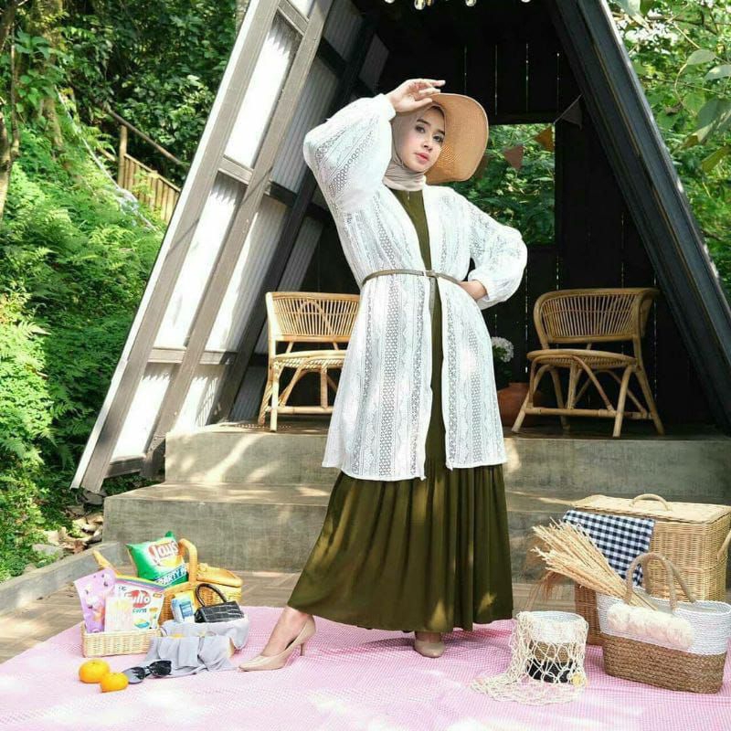 CARDIGAN BROKAT LONG OUTER BUSANA PANTAI/LONG OUTER CARDIGAN WANITA