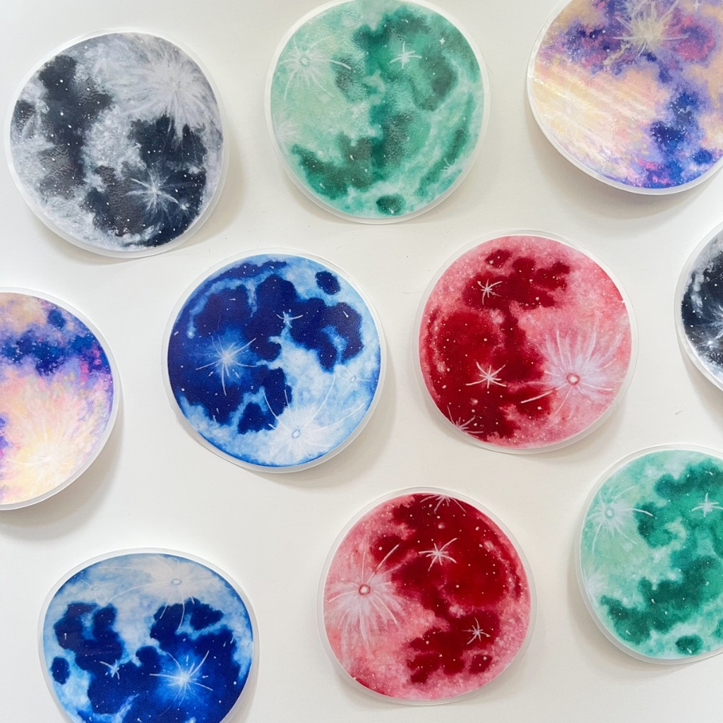 

[room.533] moon sticker flakes