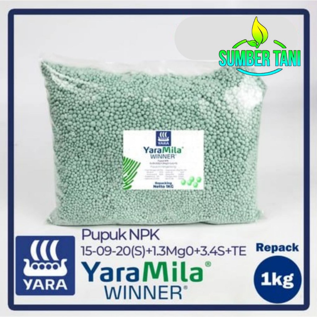 

NPK PEMBUAHAN 15-09-20 YARAMILA WINNER Repacking 1kg | GROWER / MAGNUM