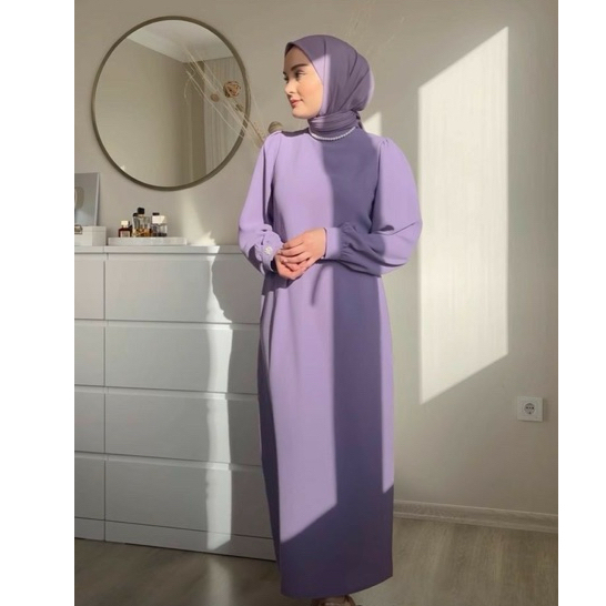 Chiobushop - Rena Long Dress Scuba Party Pesta Bridesmaid Kondangan Dress Lebaran