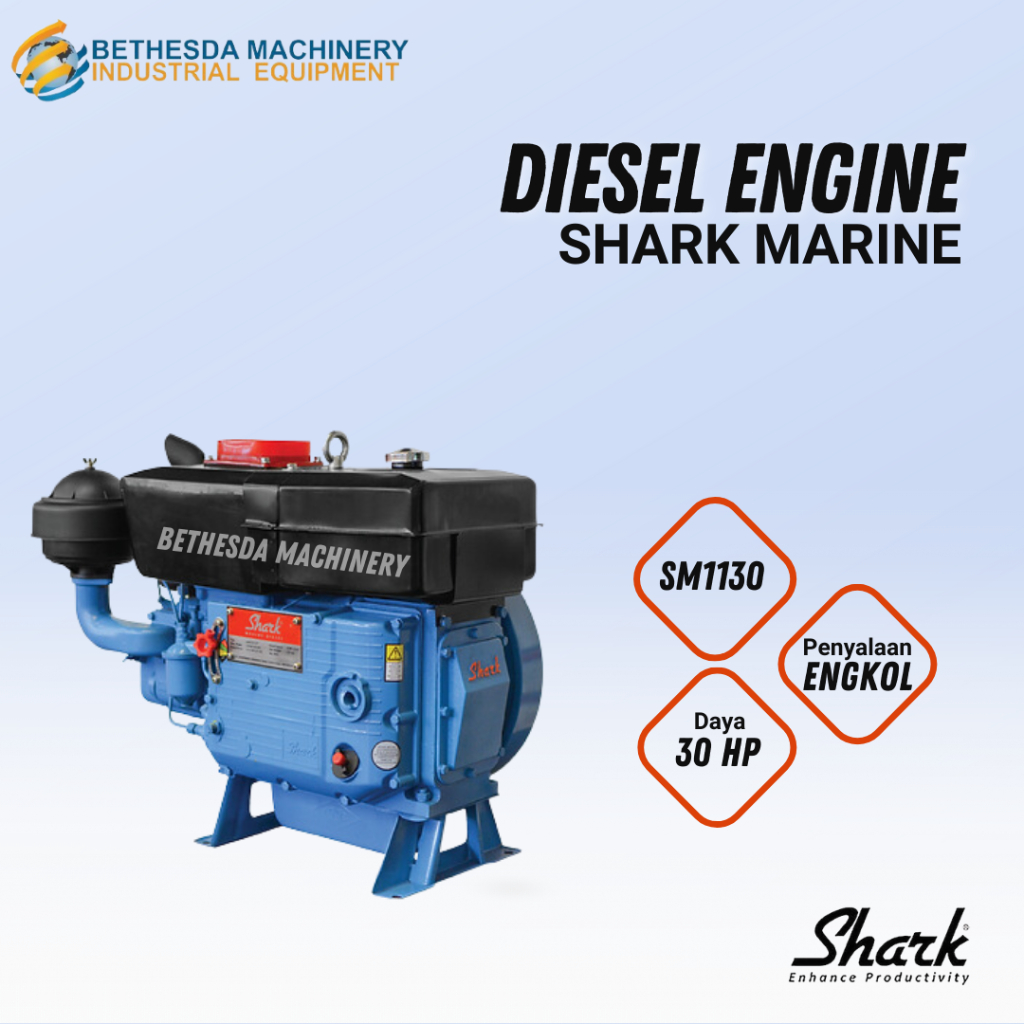 Diesel 33 PK Mesin Penggerak Solar Shark SM 1130 H