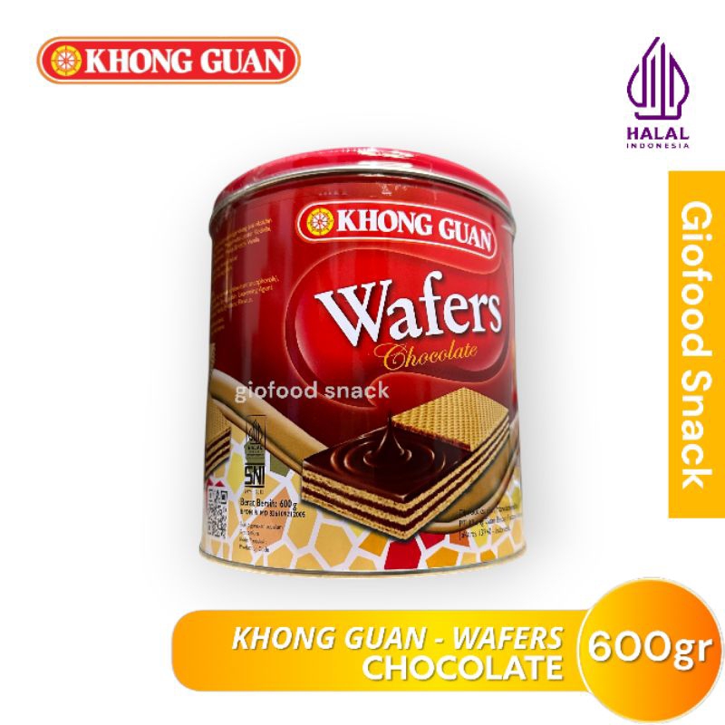 

KHONG GUAN WAFERS CHOCOLATE 600gr - Wafer Krim Coklat Enak Cemilan Food Cokelat Snack