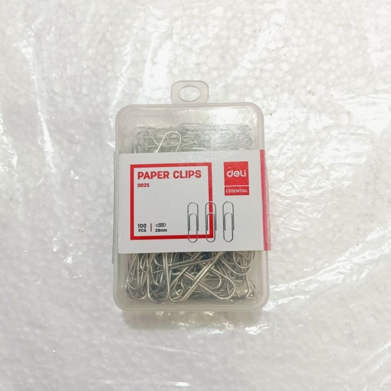 

DELI PAPER CLIPS 0025 - PENJEPIT KERTAS BOX 100 PCS 29MM