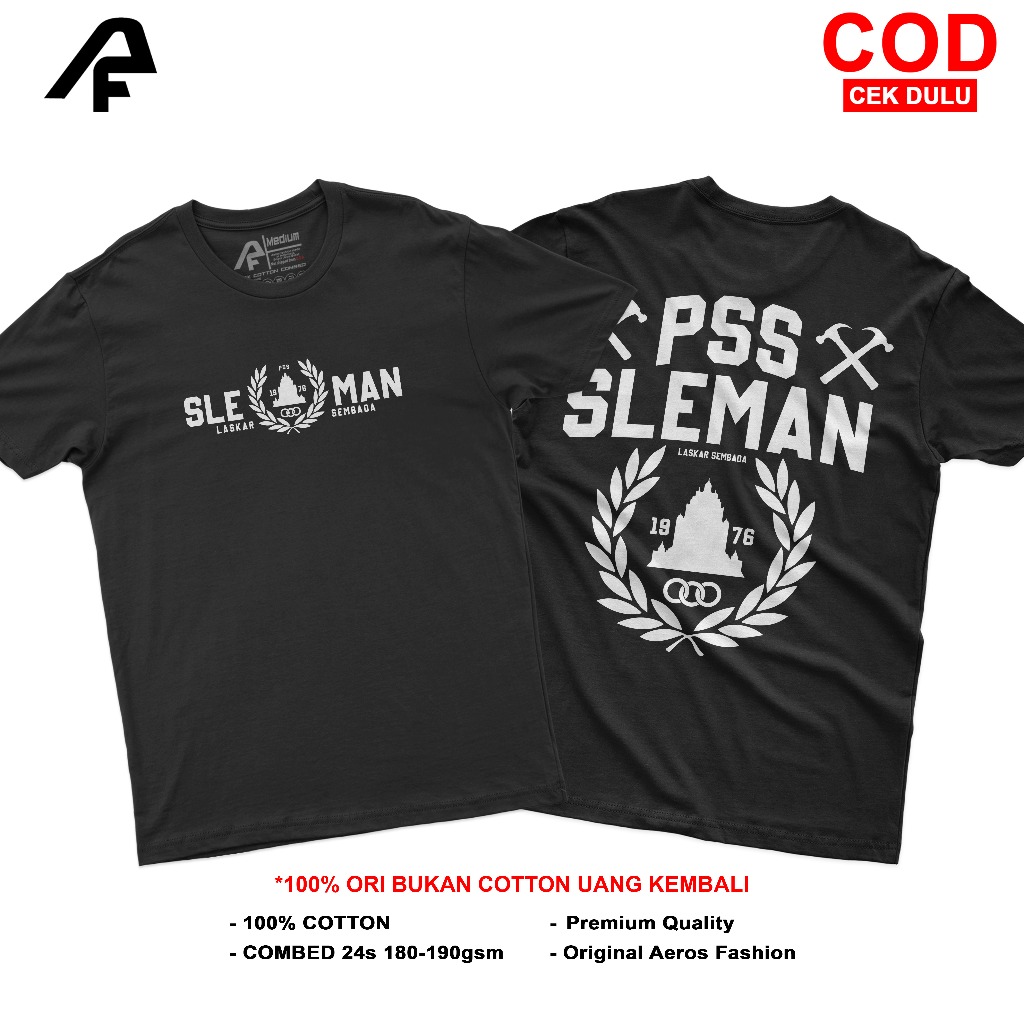 Kaos PSS Sleman Laskar Sembada 1976 Tshirt Football Cotton Combed 24s Unisex