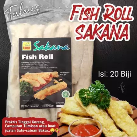 

SAKANA Fish Roll 500gr Seafood bahan Steamboat Tomyam Suki Ramen Catering Halal